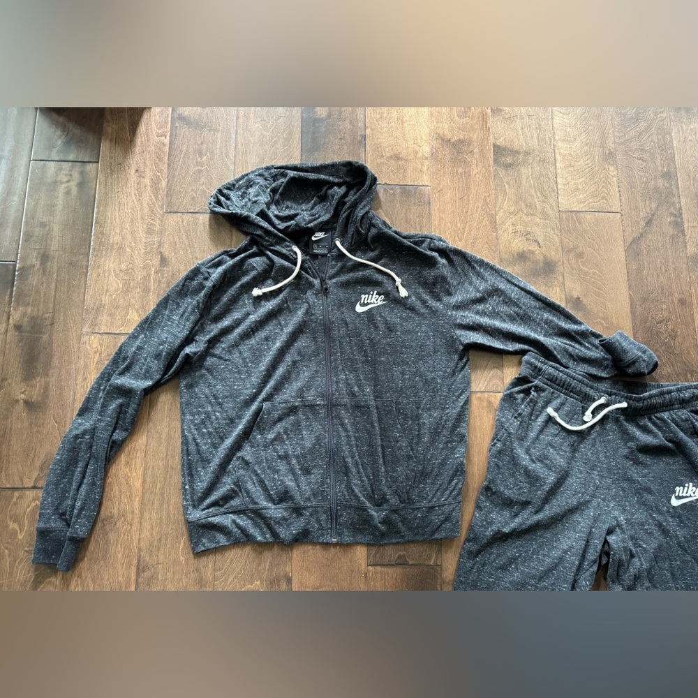 Nike Charcoal Zip-Up Hoodie